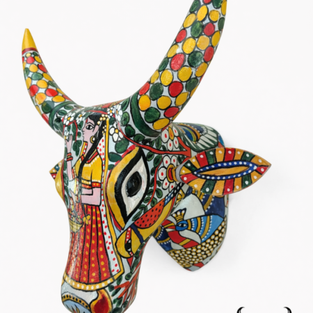 Cow hanging decoration wooden sculpture wall decor
